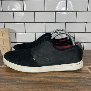 Ahnu North Beach Mens Size 8 Shoes Black Leather Suede Slip On Comfort Loafers